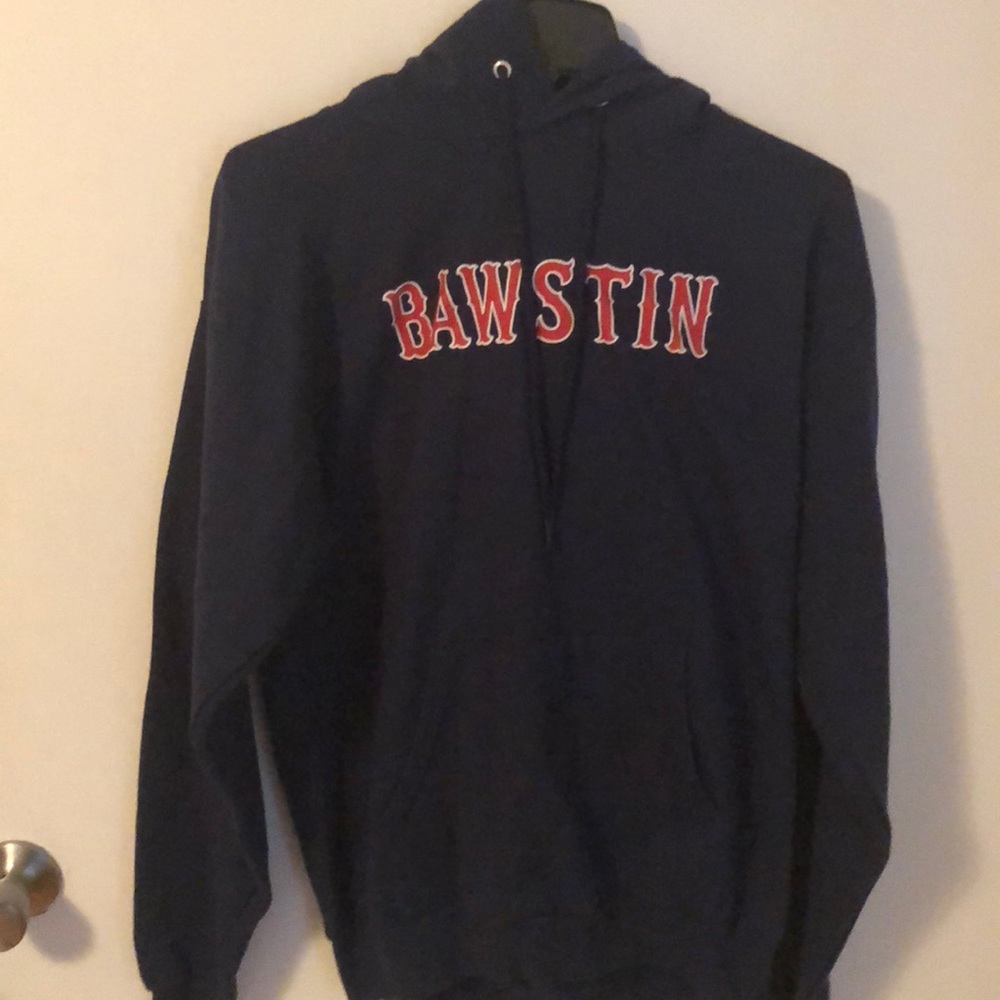 “Bawstin” dark blue hoodie